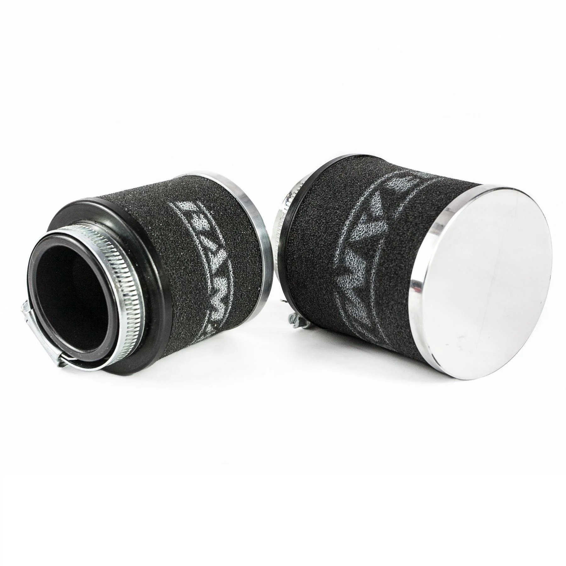 Ramair Chrome Cap Motorcycle Pod Foam Air Filter 34mm