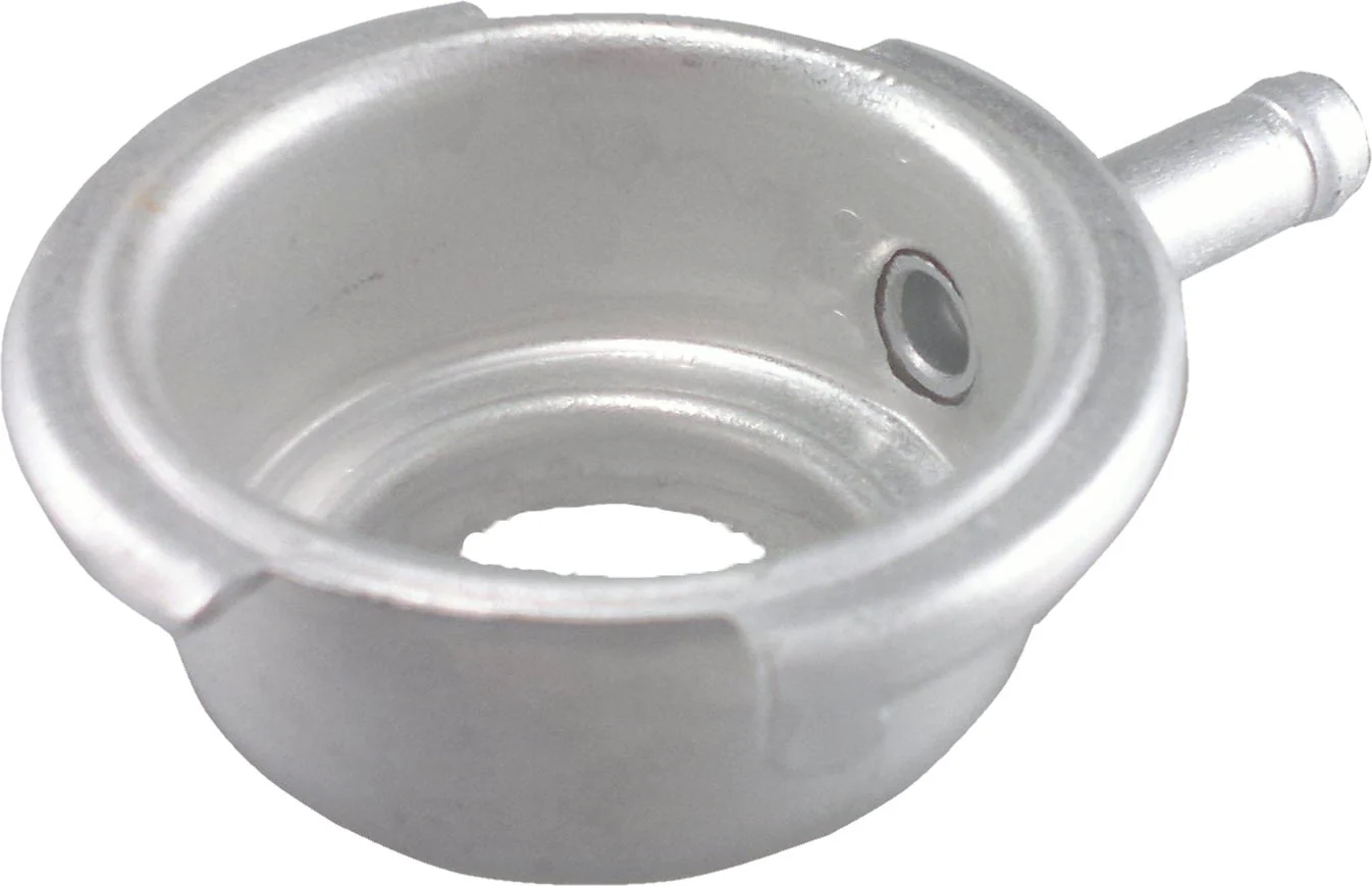 OBP Standard size Billet Alloy Radiator Filler Neck - 6mm Ribbed Screw on Overflow