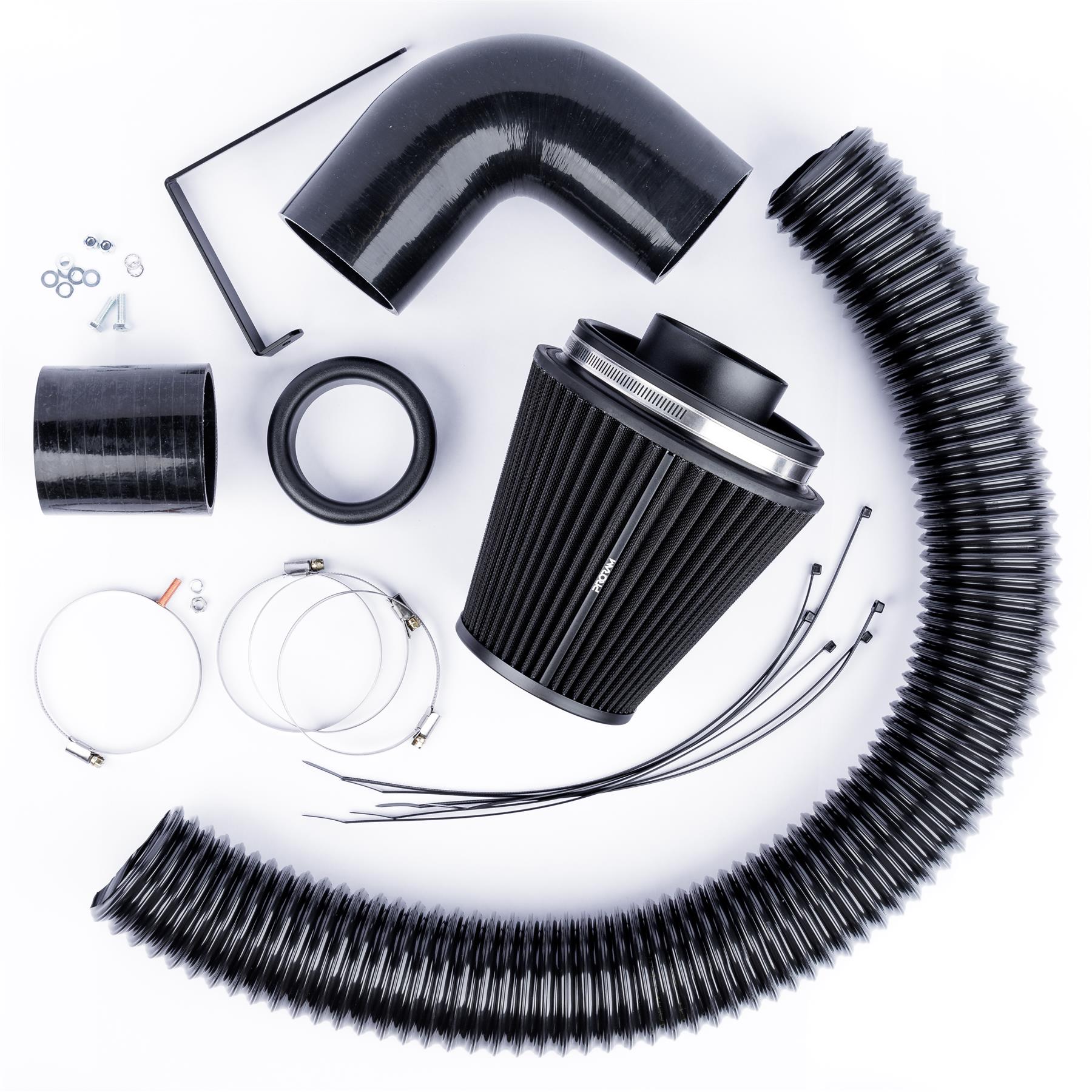 Ramair Performance Pleated Induction Kit for VW MK5 Golf R32 3.2 V6  - Black Hoses