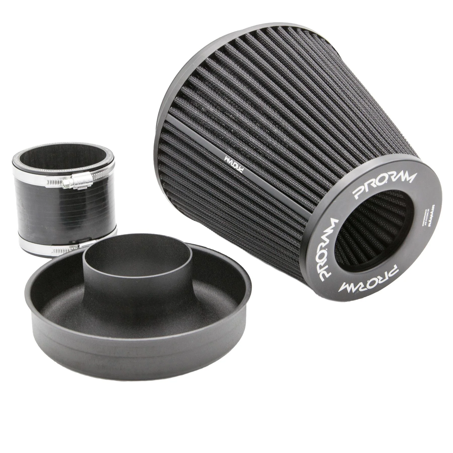 Ramair Proram 76mm (3inch)  ID Neck Large Cone Air Filter with Velocity Stack and Coupling