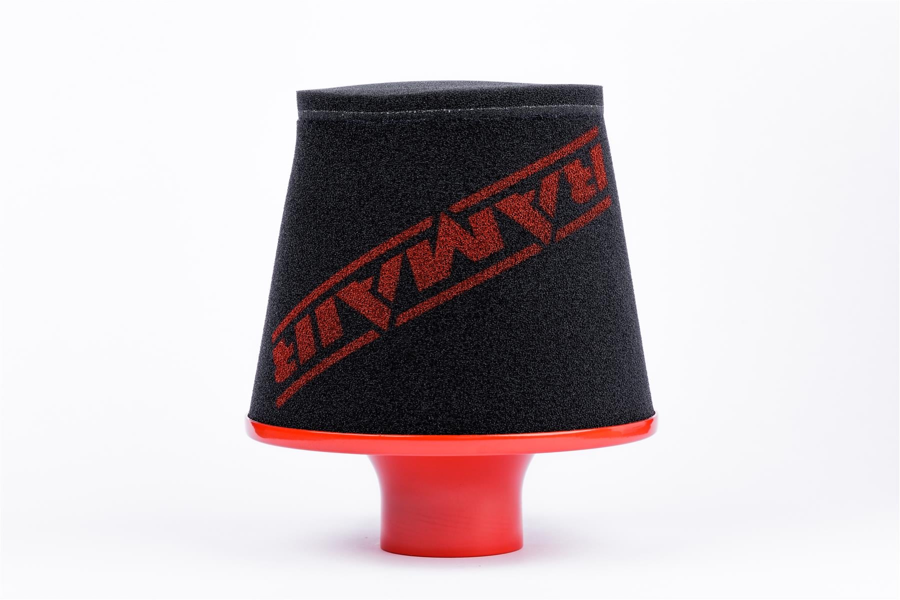 Ramair Ramair Foam Jet Stream Large Cone Air Filter 70mm (2.75inch) OD Red with Silicone Coupler