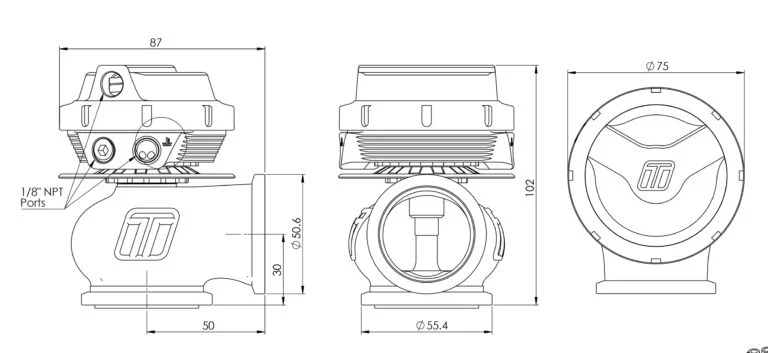 WG40 CompGate40 GenV 40mm External Wastegate by Turbosmart - Image 3