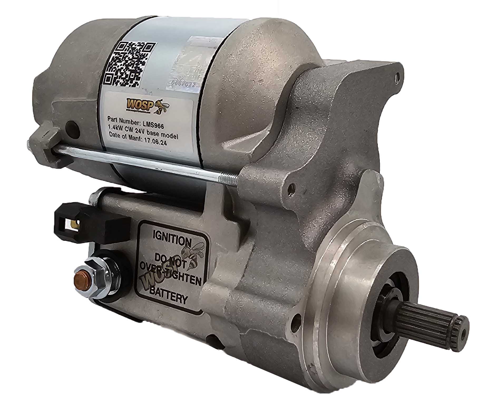 Wosp 1.6kW clockwise base model 24V high torque starter motor (LMS966)