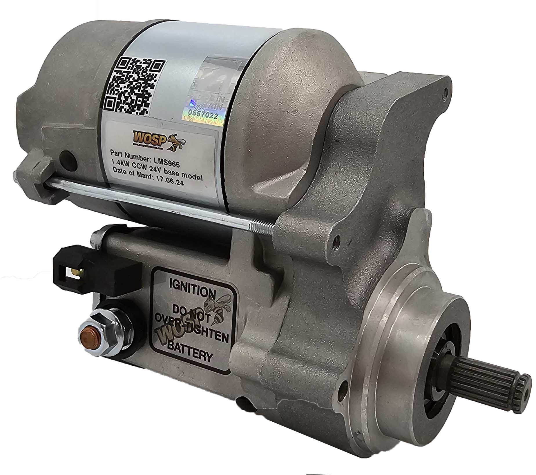 Wosp 1.6kW counterclockwise base model 24V high torque starter motor (LMS965)