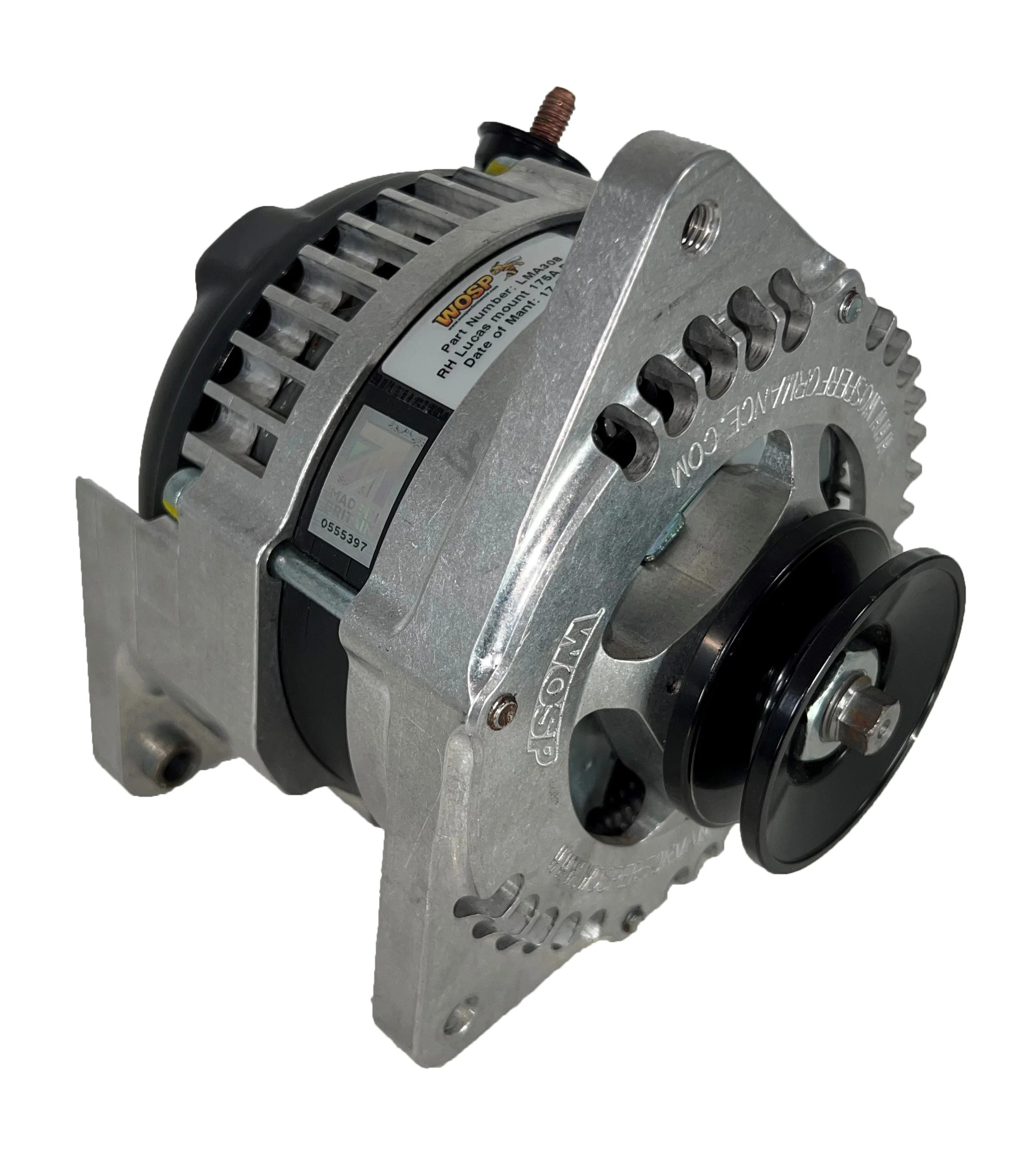 Wosp 120A Lucas type RH Mount Race Alternator (LMA308-LO)