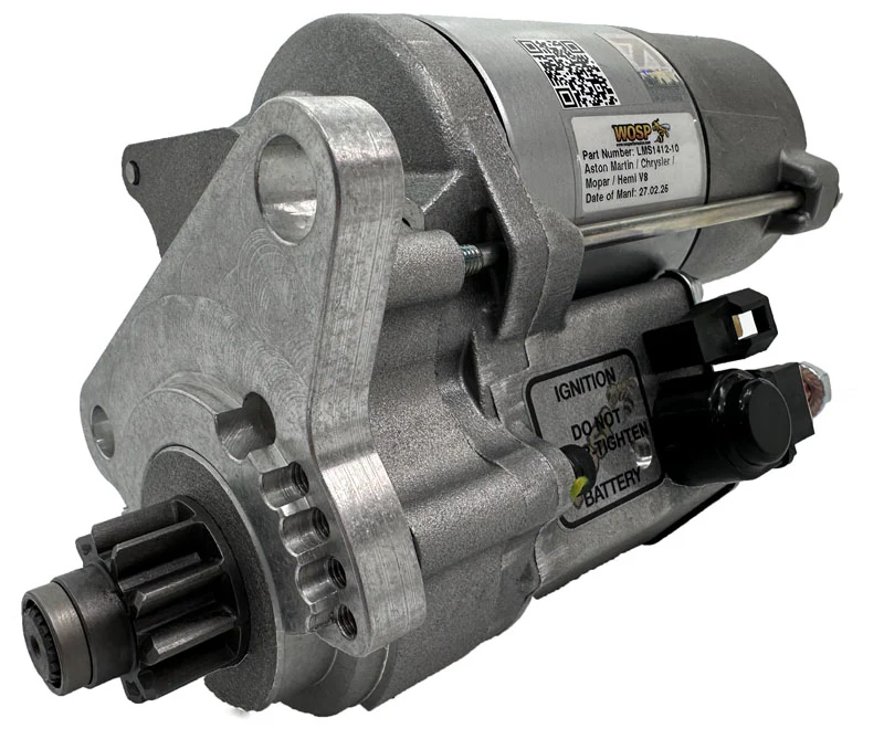 Wosp Aston Martin / Chrysler / Hemi / Mopar V8 (rotatable RH) super-duty starter motor (LMS1412-10)