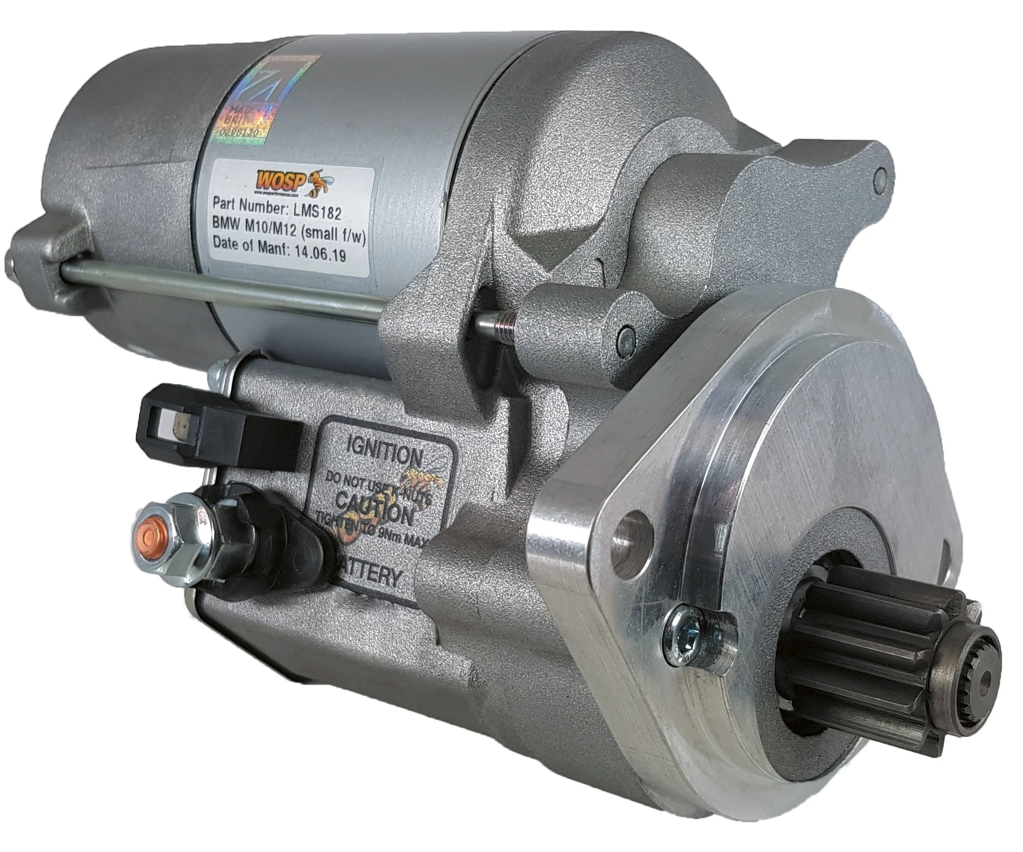 Wosp BMW M10 / M12 / M62 small flywheel high torque starter motor (LMS182)