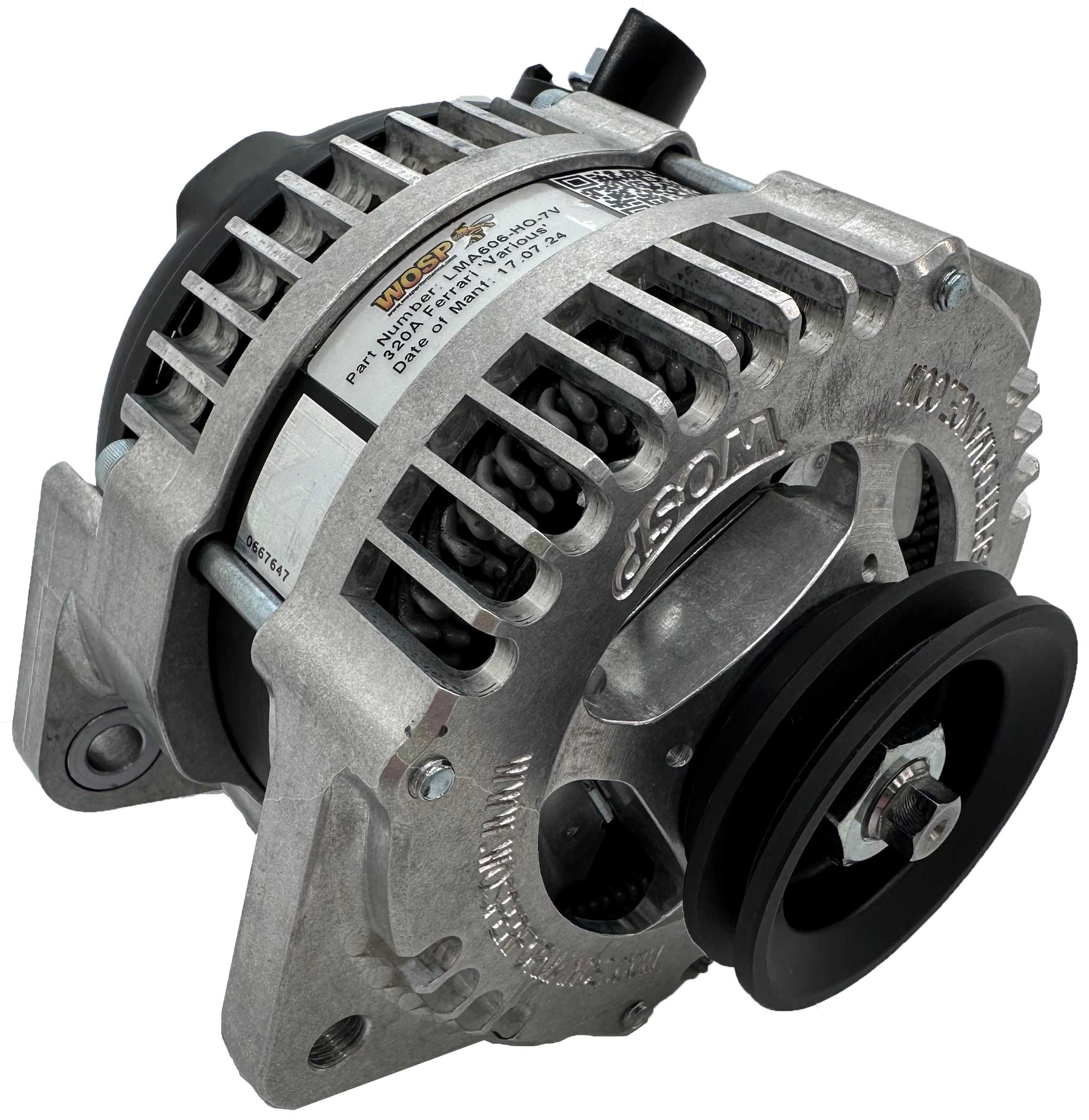 Wosp Ferrari 'Various' 175A Alternator (4-lug) (7mm V) (LMA606-7V)