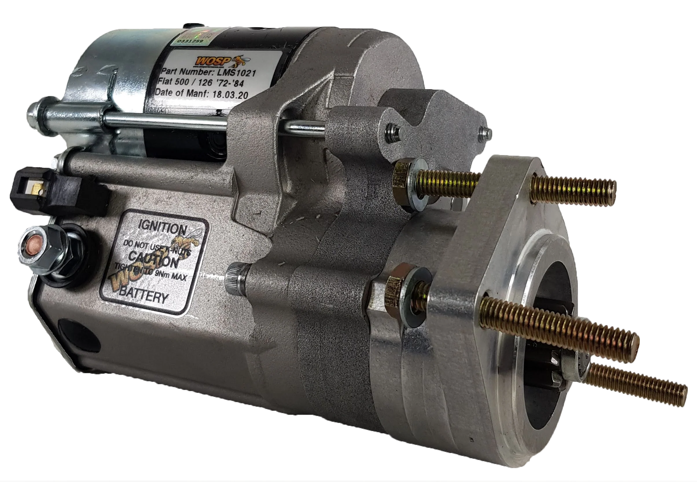 Wosp Fiat 126 / 500 / 500L / 500G 'various' high torque starter motor (LMS1021)