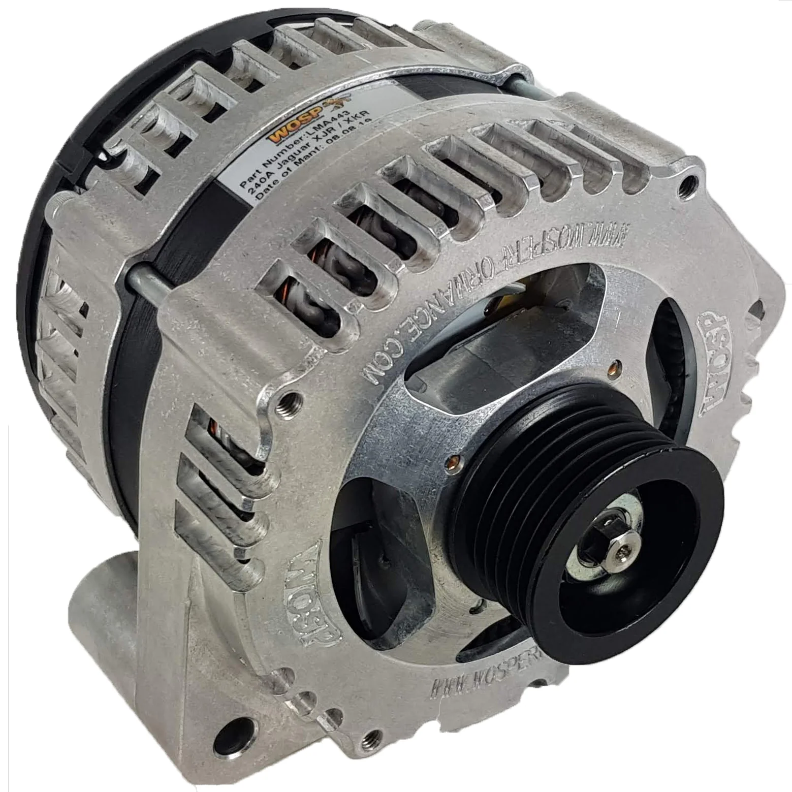 Wosp Jaguar S-Type / XJ8 / XJR / XK / XK8 / XKR 180A Super duty Alternator - 3171 (LMA443-LO)