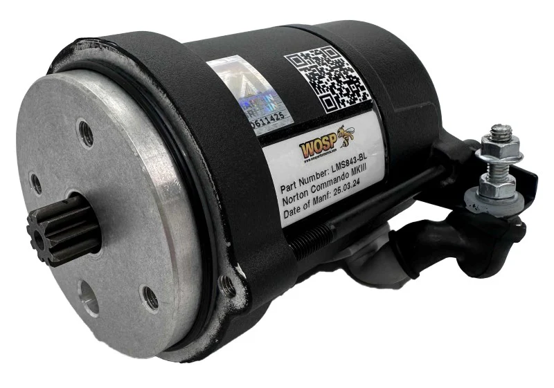 Wosp Norton Commando MKIII 'Black' high torque starter motor (LMS843-B)