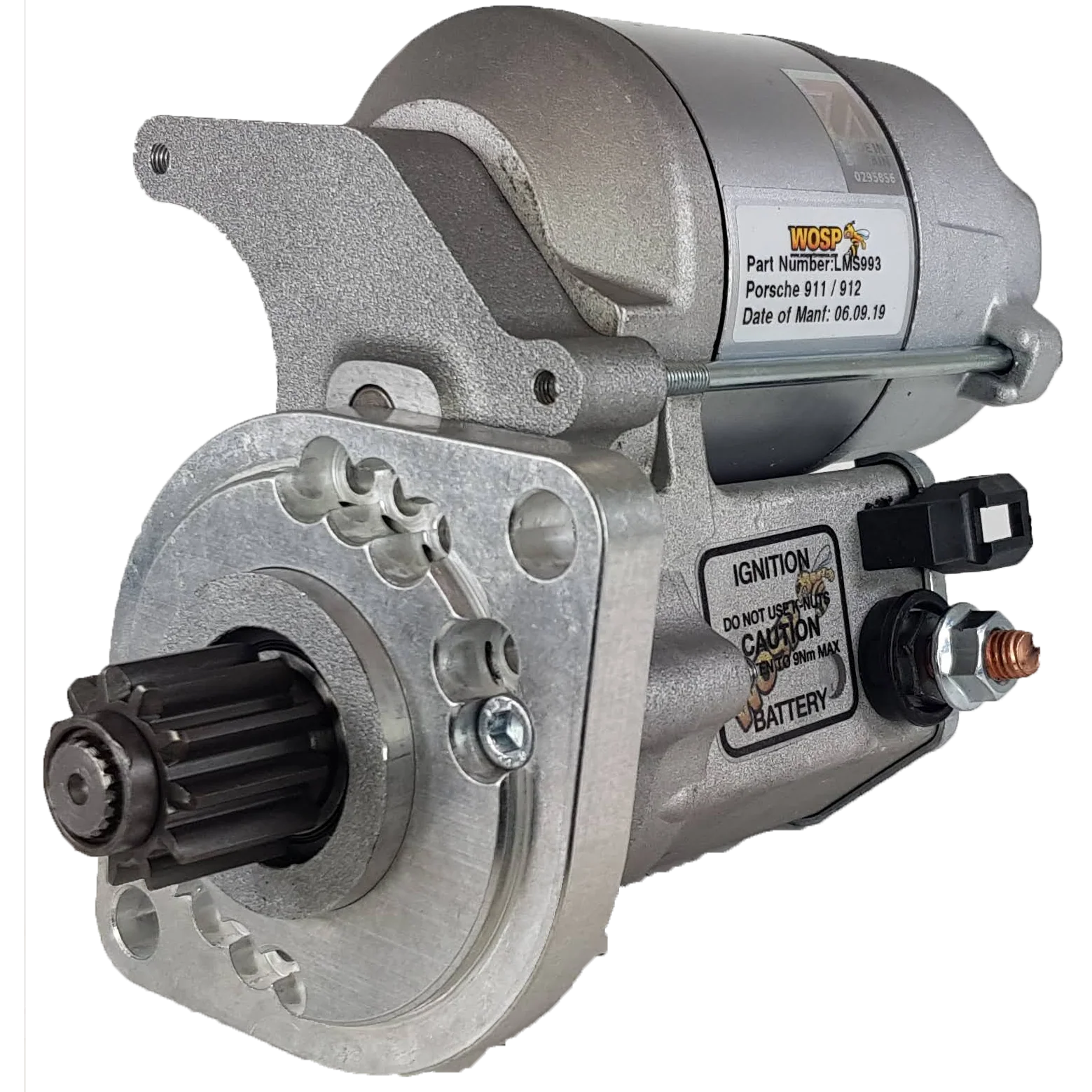 Wosp Porsche 911 / 912 / 959 / VW Beetle / Transporter RH high torque starter motor (LMS993)