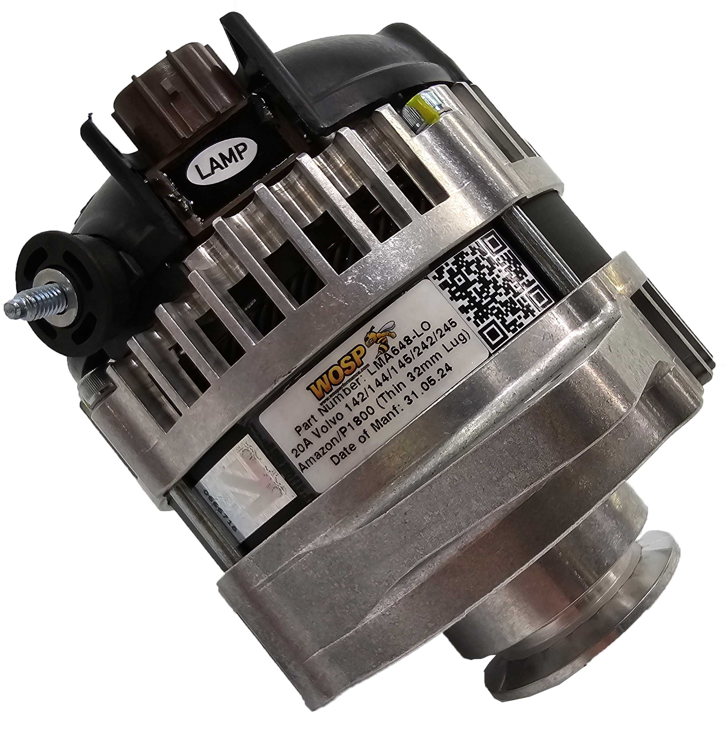Wosp Volvo 142 / 144 / 145 / 242 / 245 / Amazon / P1800 120A Alternator (Thin 32mm Lug) (LMA648-LO)